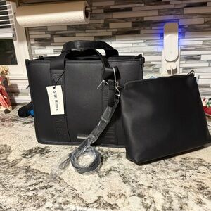 Steve Madden Black Handbag Set